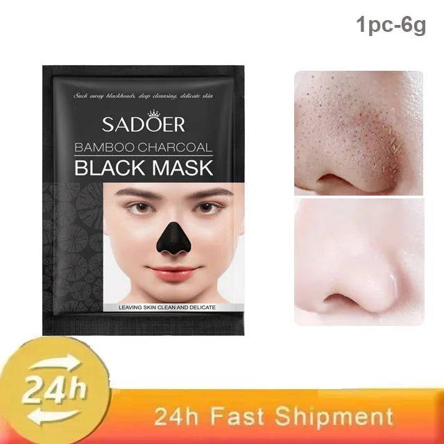 Blackhead Remover Mask Bamboo Charcoal Shrink Pores Acne Black Head Removal Cream Nose Cleansing Black Peel Off Masks Skin Care
