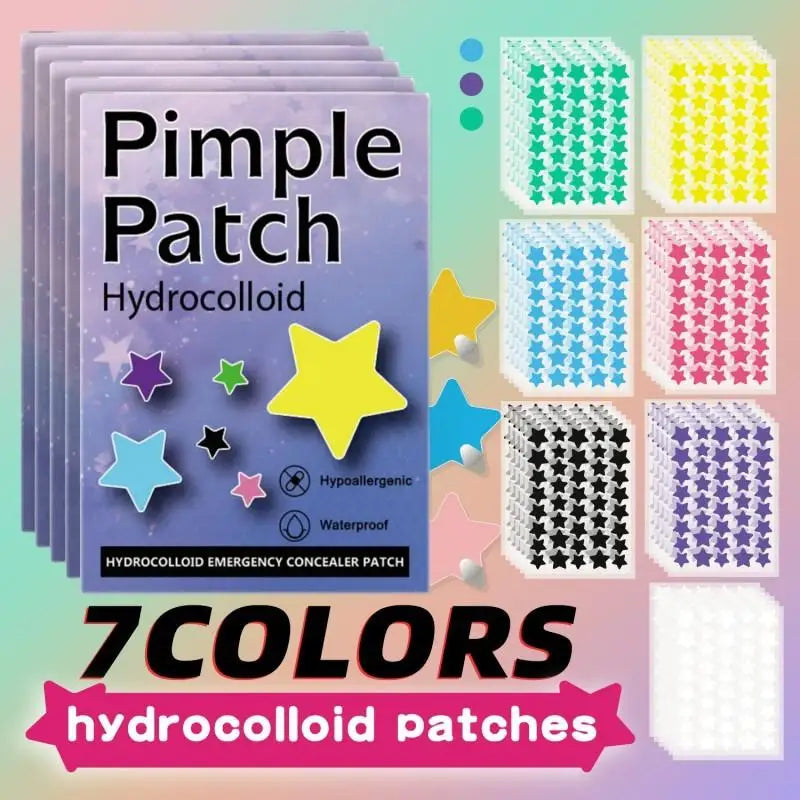Colorful Star Pimple Patches - 1400 Pcs Acne Stickers