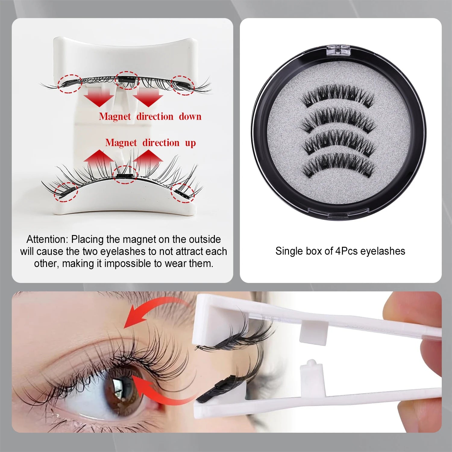 Magnetic Eyelashes with Applicator