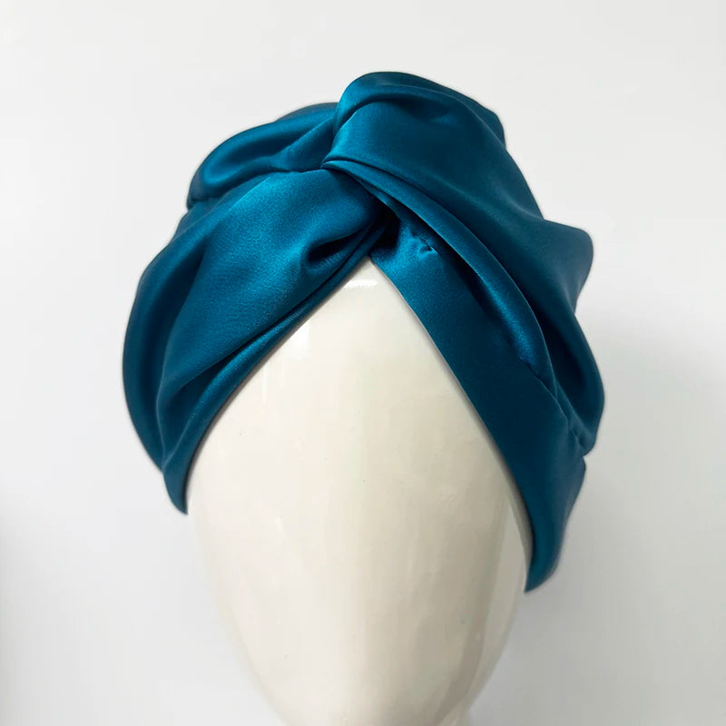 100% Silk Sleeping Bonnet - Double Layer Hair Turban