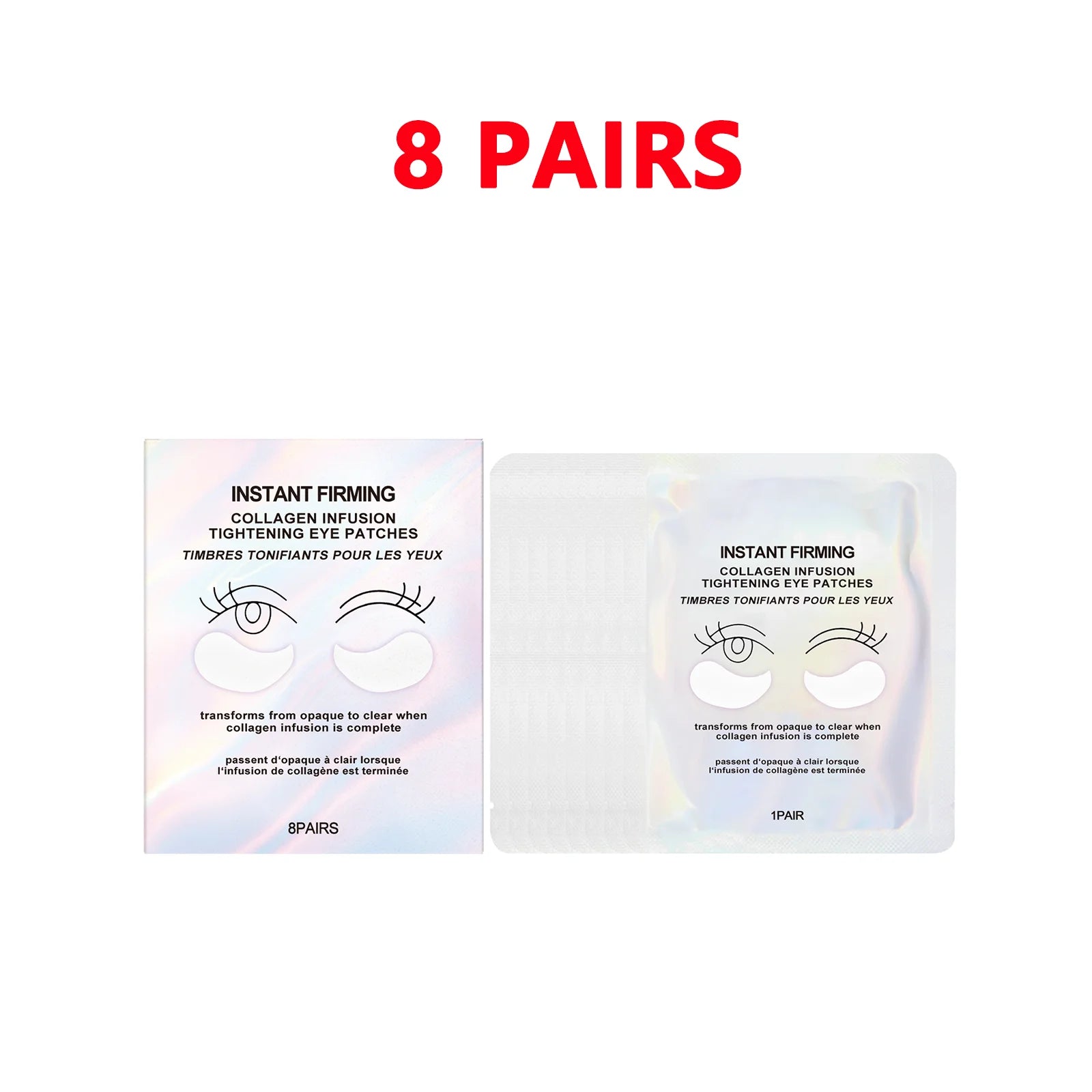 Collagen Eye Patches- 8 Pairs for Dark circles and puffiness