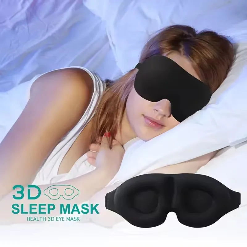 3D Sleep Mask - Contoured Eye Mask with Earplugs