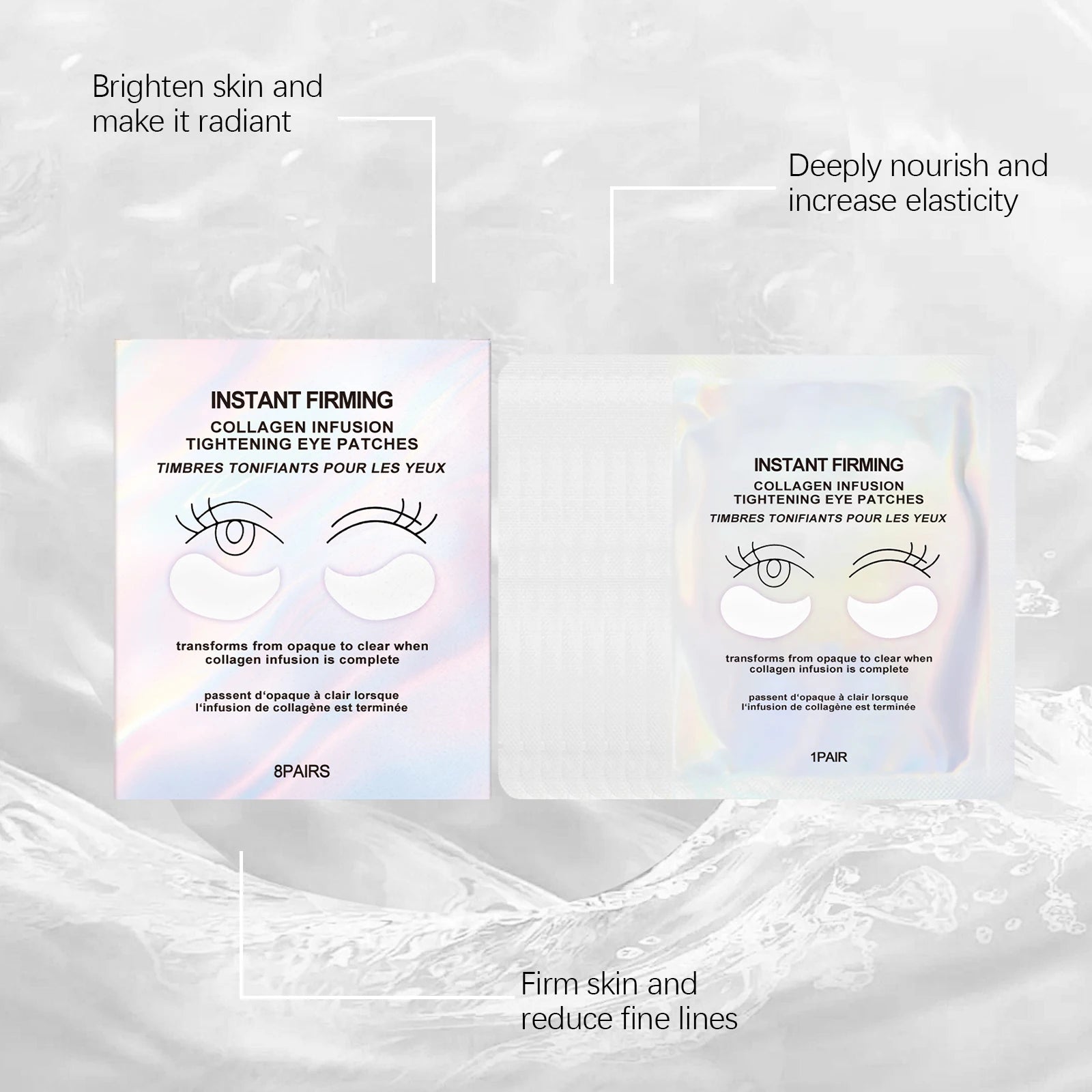 Collagen Eye Patches- 8 Pairs for Dark circles and puffiness