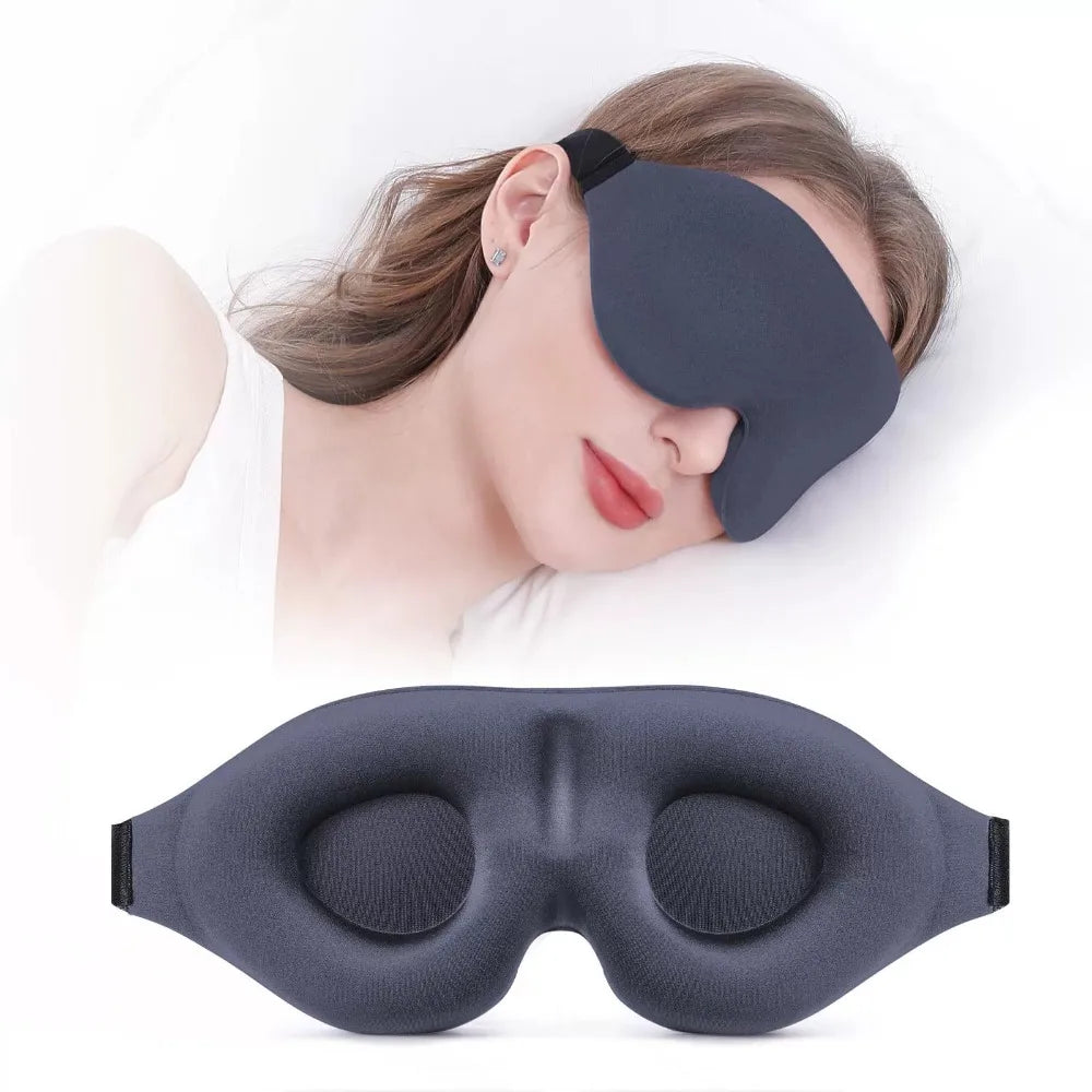 3D Padded Sleep Mask - Soft Light Blocking Eye Mask