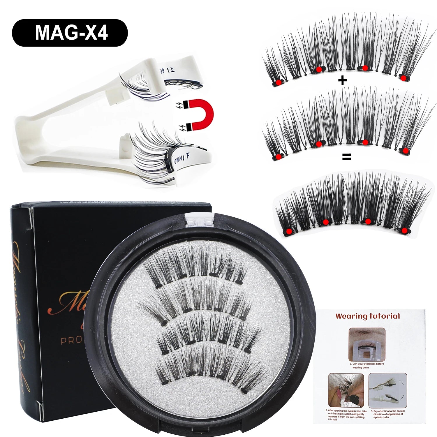 Magnetic Eyelashes with Applicator