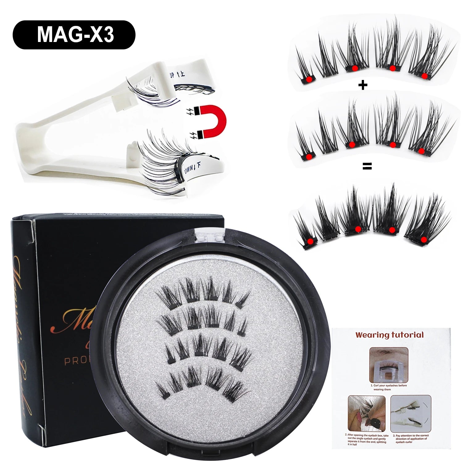 Magnetic Eyelashes with Applicator