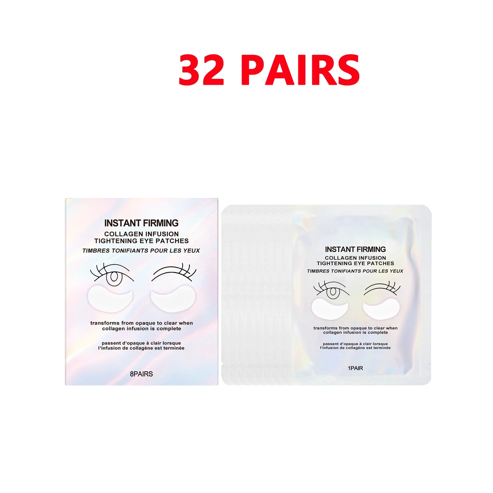 Collagen Eye Patches- 8 Pairs for Dark circles and puffiness