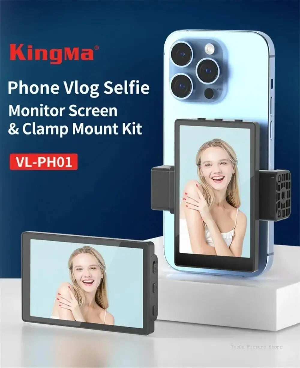 Phone Monitor Screen - Rear Camera Selfie for Vlogging Recording Live Stream