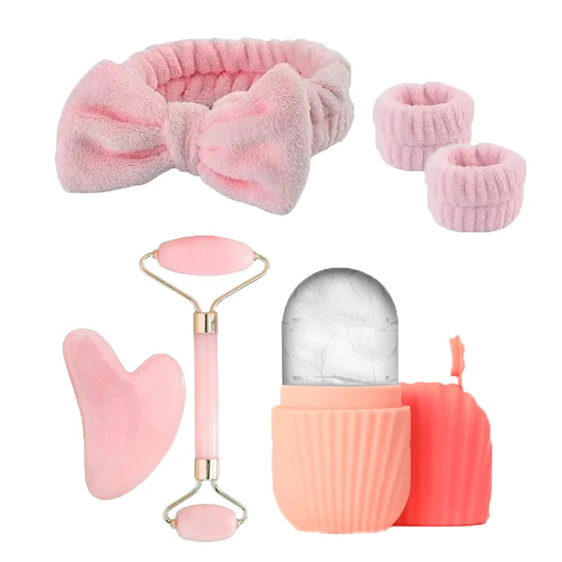 Ice Roller Facial Set - 6 Pcs Skincare Tools