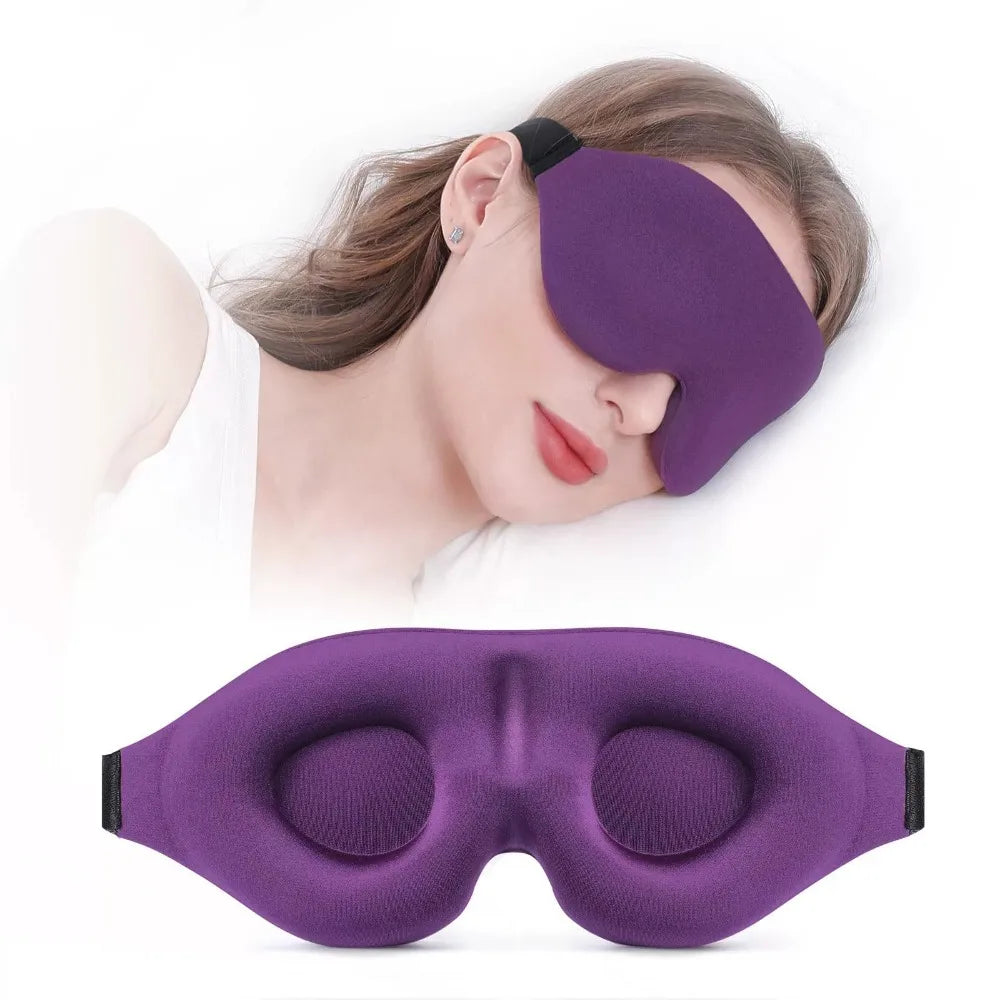 3D Padded Sleep Mask - Soft Light Blocking Eye Mask