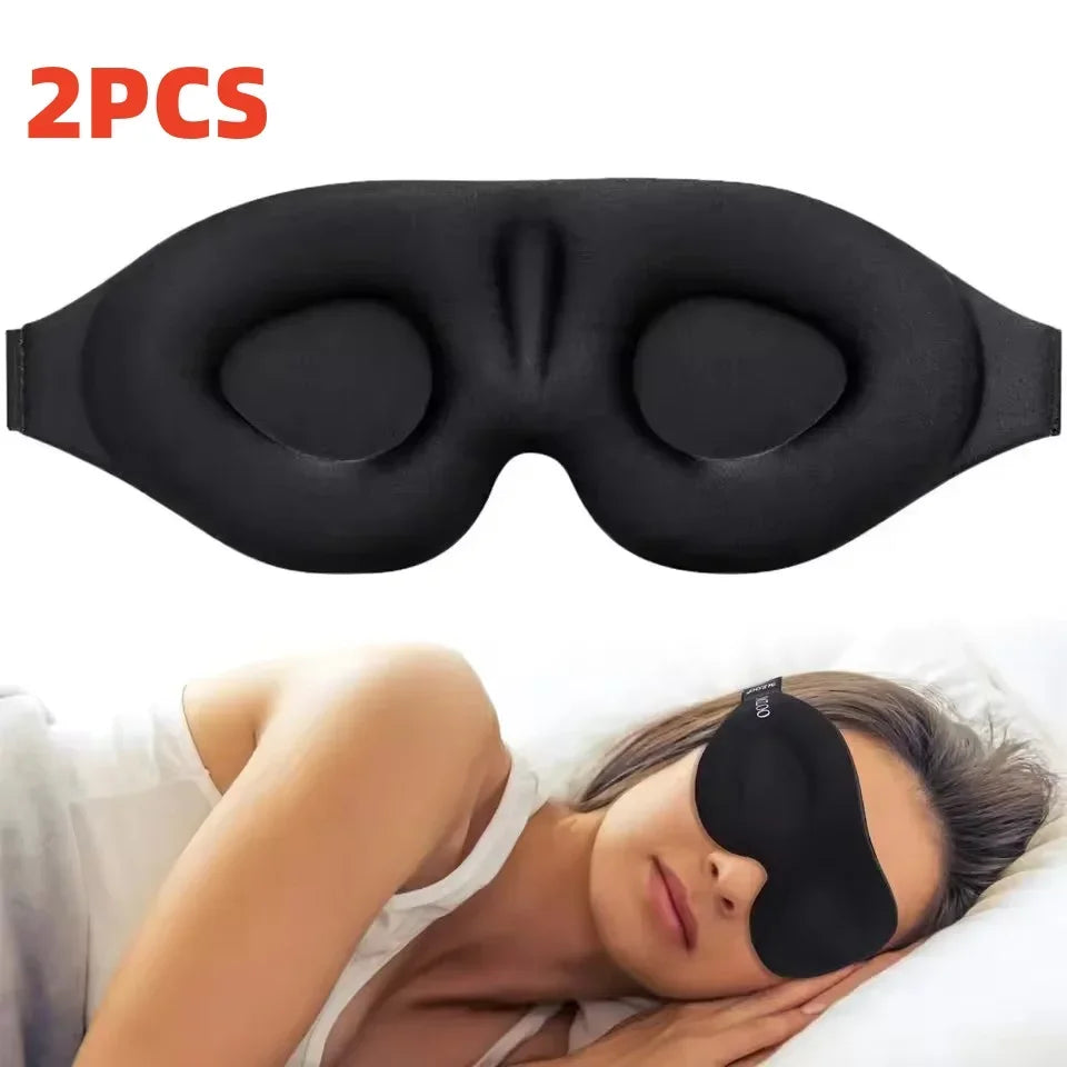 3D Sleep Mask - Contoured Eye Mask with Earplugs