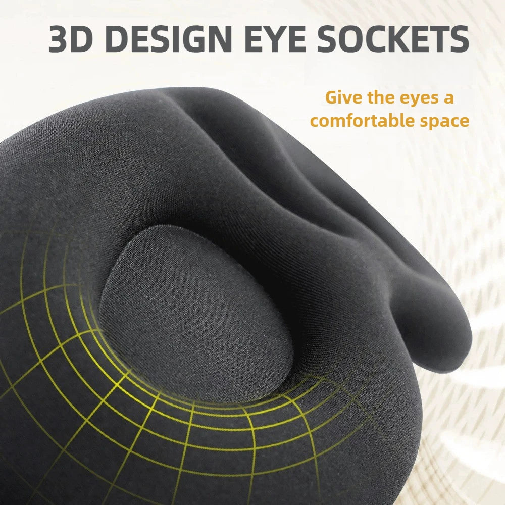 3D Padded Sleep Mask - Soft Light Blocking Eye Mask