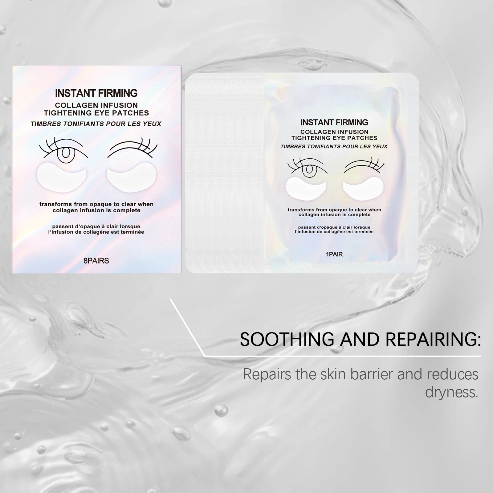 Collagen Eye Patches- 8 Pairs for Dark circles and puffiness