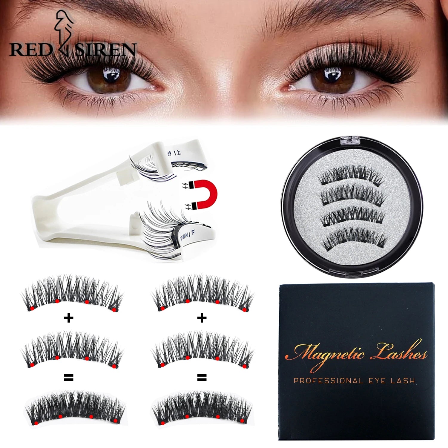 Magnetic Eyelashes with Applicator