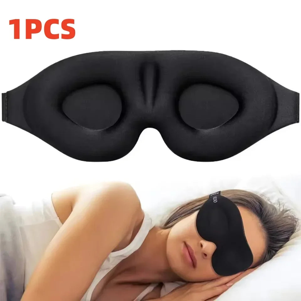3D Sleep Mask - Contoured Eye Mask with Earplugs