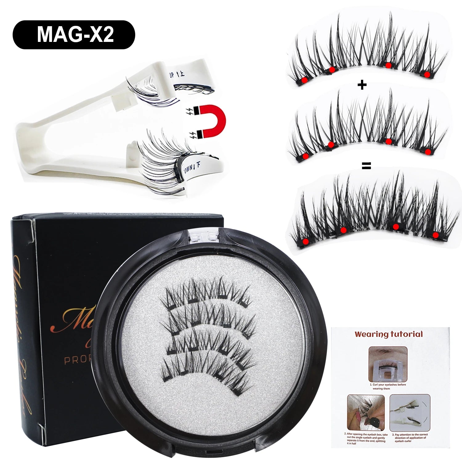 Magnetic Eyelashes with Applicator